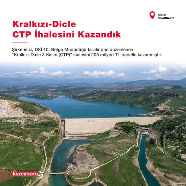 Kralkızı-Dicle CTP İhalesini Kazandık.